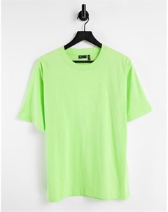 Oversized футболка кислотного зеленого цвета Ultimate Asos design