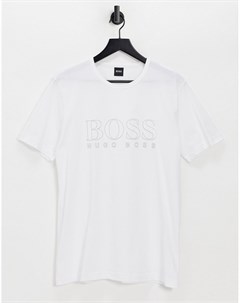 Белая футболка Tee Gold 3 Boss athleisure