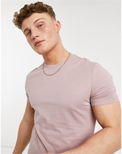 Розовая облегающая футболка New look