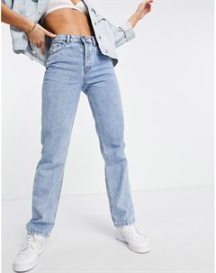 Светлые прямые джинсы в стиле 90 х с классической талией Asos design