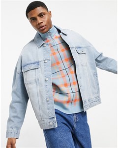 Голубая oversized джинсовая куртка Asos design