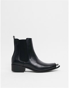 Черные ботинки челси в стиле вестерн с отделкой на носке Truffle collection