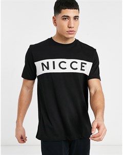 Черная футболка для дома со вставкой Nicce