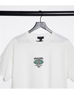Белая oversized футболка с принтом Circa 96 New look