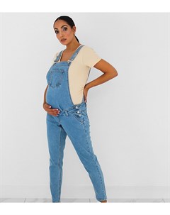 Синий джинсовый комбинезон в винтажном стиле Missguided maternity