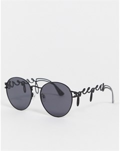 Солнцезащитные очки с названием бренда на дужках Jeepers peepers