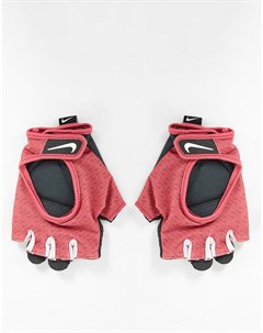 Розовые женские перчатки с узором для занятий фитнесом Ultimate Nike