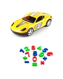 Набор летний Детский автомобиль Молния Песочный набор Арифметика Тебе-игрушка