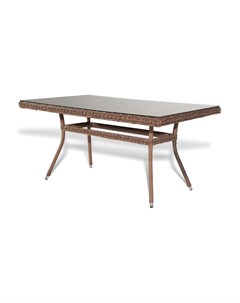 Обеденный стол латте коричневый 90x75x160 см Outdoor