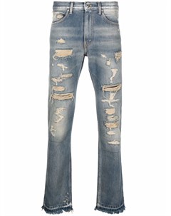 Узкие джинсы с эффектом потертости Paura