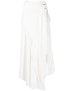 Фактурная юбка асимметричного кроя с бахромой Proenza schouler