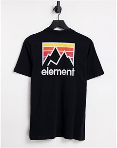 Черная футболка с принтом на спинке Joint Element