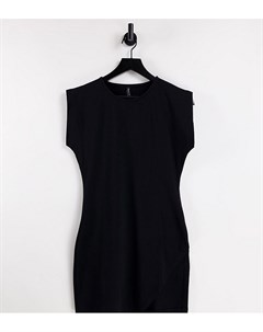 Черное платье без рукавов с разрезом Asyou
