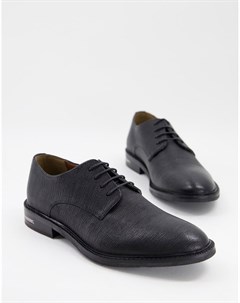 Черные туфли дерби из фактурной кожи Oliver Walk london