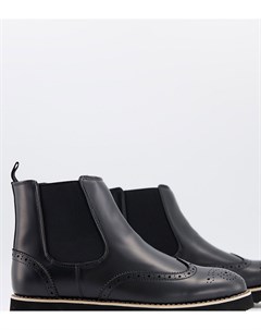 Черные ботинки челси в стиле casual для широкой стопы Truffle collection