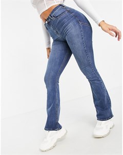 Расклешенные выбеленные джинсы с моделирующим эффектом и завышенной талией Asos design