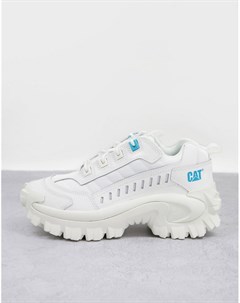 Бело голубые массивные кроссовки CAT Intruder Cat footwear