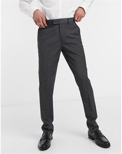 Темно серые строгие брюки зауженного кроя Asos design