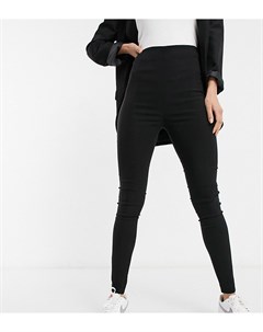 Черные облегающие брюки с завышенной талией ASOS DESIGN Tall Asos tall