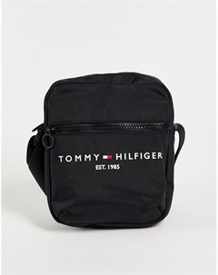 Черная сумка через плечо с логотипом Tommy hilfiger