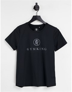 Черная футболка с логотипом Pro Gym king