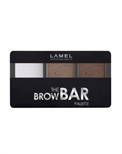 Набор для бровей тени и воск The Brow Bar Palette Lamel professional