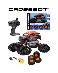 Краулер на радиоуправлении Вездеход 4WD гусеницы комплект колес черно оранжевый Crossbot