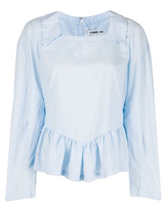Блузка с квадратным вырезом и оборками Comme des garcons
