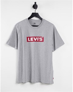 Серая футболка с прямоугольным логотипом Levi's®