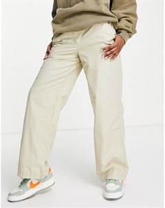 Шалфейно зеленые нейлоновые брюки карго с заниженной талией и широкими штанинами Topshop
