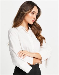 Белая укороченная рубашка с широкими рукавами FRSH Vero moda