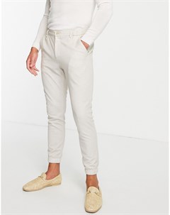 Классические брюки из эластичного трикотажа кремового цвета Gianni feraud