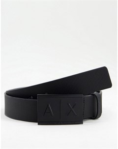 Черный ремень с логотипом AX Armani exchange