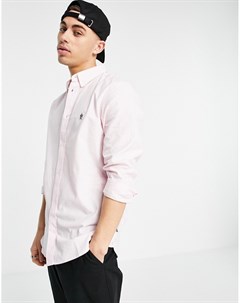 Розовая оксфордская рубашка с короткими рукавами French connection