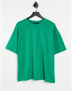 Зеленая плотная oversized футболка Asos design