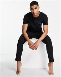 Комплект одежды для дома из футболки и брюк черного цвета Jack & jones