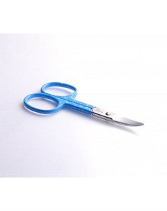 Ножницы для ногтей 22 мм лезвие изогнутое 95 мм длина синие с белыми точками Lazeti (россия)