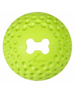 Игрушка для собак Gumz мяч из литой резины с отверстием для лакомства Лайм 78 мм Rogz