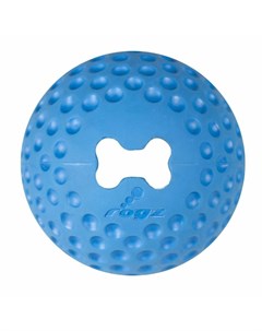Игрушка для собак Gumz мяч из литой резины с отверстием для лакомства синий 49 мм Rogz