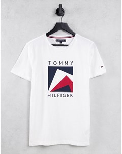 Белая футболка с логотипом Corp Apex Tommy hilfiger