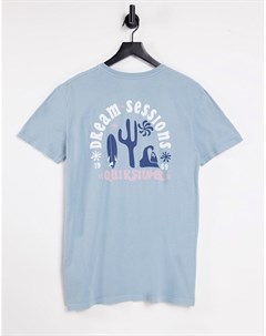 Голубая футболка с принтом Dream Sessions Quiksilver