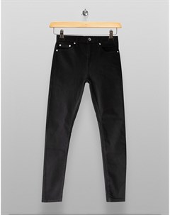 Черные супероблегающие джинсы из смесового органического хлопка Topman