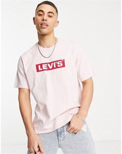 Светло розовая футболка с прямоугольным логотипом Levi's®