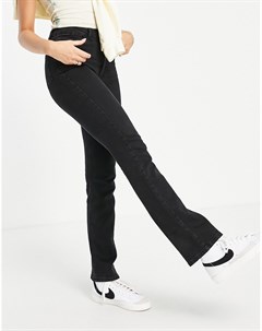 Черные прямые джинсы в винтажном стиле Stradivarius