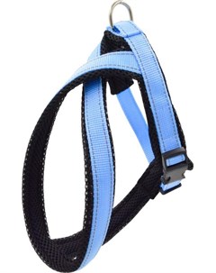 Шлейка Fresh Line капрон и сетка Х образная регулируемая голубая для собак 15 мм х 30 40 см Голубой Zooexpress