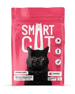 Сухой корм с ягненком для взрослых кошек 12 кг Ягненок Smart cat