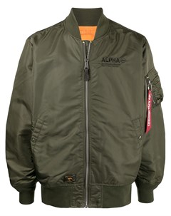 Бомбер с вышитым логотипом Alpha industries