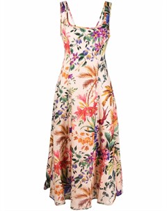 Платье миди Tropicana с цветочным принтом Zimmermann