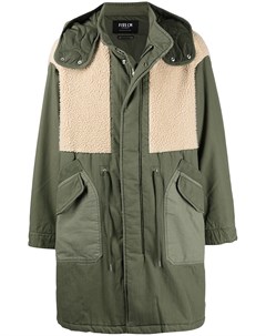 Пальто с капюшоном и вставками Five cm