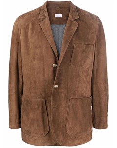 Кожаный пиджак Brunello cucinelli